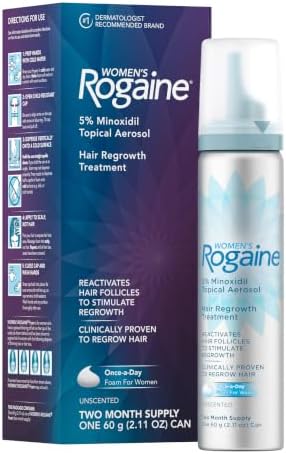 Women's Rogaine 5% Minoxidil Foam, 2-Month Supply, 2.11 oz