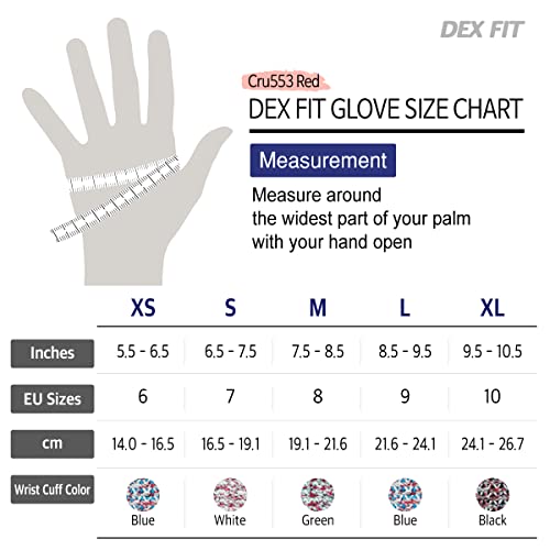Image of DEX FIT Level 5 Cut Resistant Gloves Cru553, 3D Comfort Stretch Fit, Power Grip, Durable Foam Nitrile, Smart Touch, Machine Washable, Thin & Lightweight, Red 10 (XL) 1 Pair