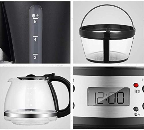 BXU-BG Filterkaffeemaschine, 0.75L Kapazität Kaffeemaschine Programmierbare 24-Stunden-Timer mit LCD-Display, 800W… – Bild 6