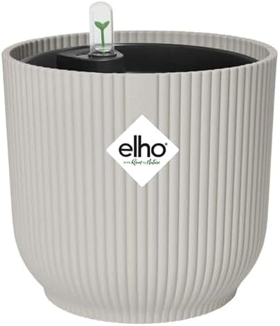 Elho Brussels Rund Mini Blumentopf – 10 X 8,9 Cm, Aus Recyceltem Plastik, Für Drinnen In Grün/Sorbet