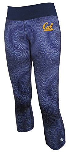 Champion NCAA California Golden Bears Women's Cool Down Fashion Capri, Small, Sports Navy