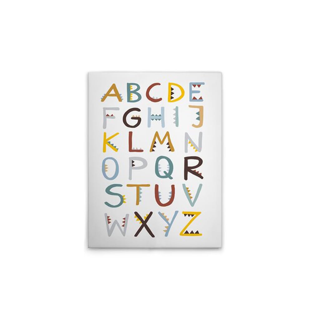 Impression sur toile DD129443 alphabet multicolore bleu tableau mural 30x40cm