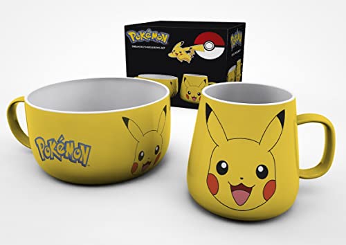 GB EYE - POKEMON Set Petit Déjeuner Mug + Bol Pikachu