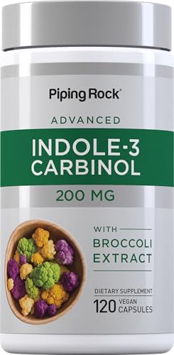 Piping Rock Indole 3 Carbinol | 200mg | 120 Capsules | I3C with Broccoli Extract | Non-GMO, Vegan & Gluten Free Supplement