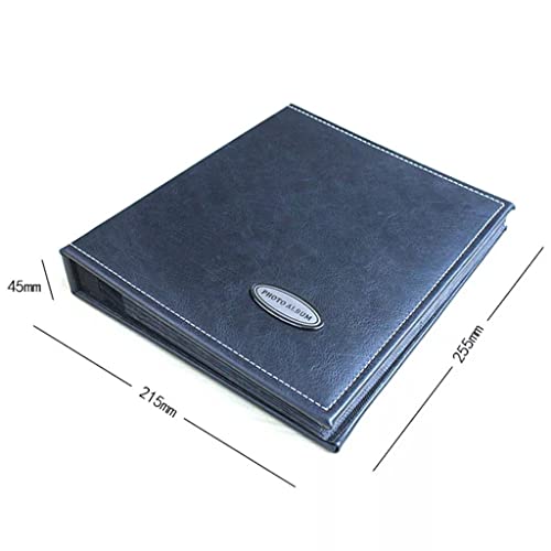 Pnnerr Large Leather Photo Albums Totaling 40 Sheet 80 Sides Scrapbook Wedding Guest Book Diy Memories Book Insert Album (Color : White-Patch Five-Pointed Star4, Size : 255Mm*215Mm*45Mm) #TOP1