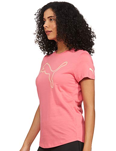Image of Puma Women's Sporty Graphic T-Shirt 6 | 100% Cotton Regular Fit T-Shirt with Bold Puma Cat Print for Women | Soft & Breathable Crew Neck Tee for Sporty Looks, Travel & Everyday Street Style