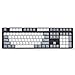 Qisan Keycaps 108 Keys PBT Keycaps Set PBT Portachiavi sottotegola per tastiere meccaniche-Grigio Combo Bianco