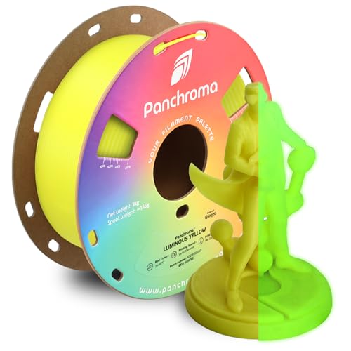 Polymaker Panchroma PLA Filament, Luminous Yellow, 1.75mm, 1kg Spool (2.2lbs), Fits Most FDM 3D Printers