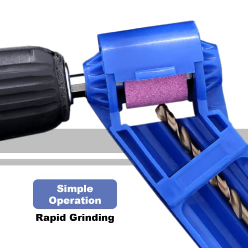 Cheerock 2Pcs Portable Drill Bit Sharpener Grinder Drill Bit Set Sharpener, Sharpening Drill Bit Tool For Metal Iron Drill Polishing Drill Grinder Grinding, With 4Pcs Grinding Wheel #TOP2