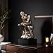 FUNSXBUG 11.4 Inch Resin The Thinker Statue with Black Base Thinking Man Sculptures Collectible Figurine Home Office Decor Living Room Decoration