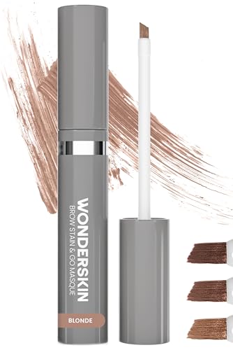 Wonderskin Wonder Blading Brow Stain & Go Masque - Long Lasting Eye Brow Tint Transfer Proof and Smudge Proof Eyebrow Tint Stain (Blonde)
