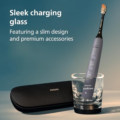 Philips Sonicare DiamondClean 9500 Electric Toothbrush 3 Brush Heads, Gray - image 9