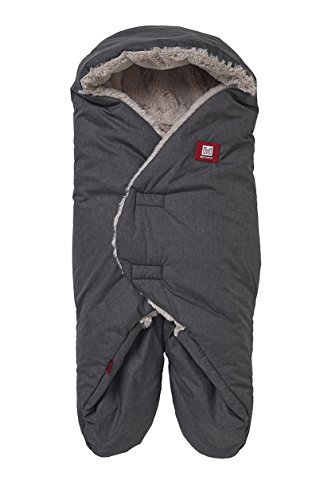 RED CASTLE, Couverture enveloppante bébé, Couverture hiver Bébé, Ultra Chaude, Déperlante, Coupe-vent, Respirant, Compatible Siège Auto/Pousette/Nacelle, Babynomade Protect, Gris Chiné, 0-6 Mois