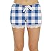 Womens Shorts Casual Stretchy 2025 Plaid Summer Lace Sleep Pj Bottoms Fashion Drawstring Elastic Waist Skirt Shorts for Women Blue XXL