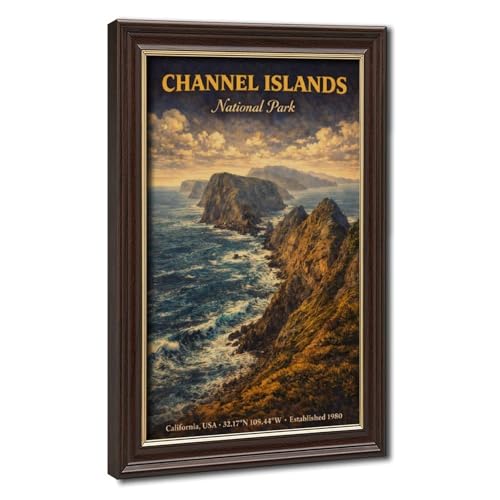 Poster vintage îles anglo-normandes pour une chambre apaisante