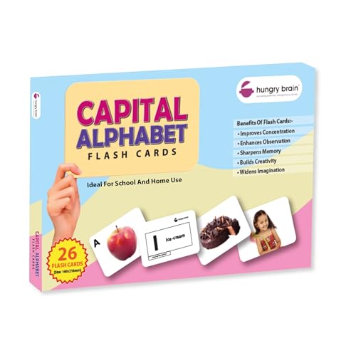 Image of My First Capital Alphabet Flash Cards for Toddlers, 26 Cards, 52 Sides, Montessori, Educational, Kindergarten, Preschool Learning Activities, Gifts for Kids, 1-4 Years Babies, Educational Flashcards