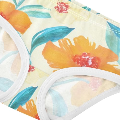 Funny Toddler Underwear Custom 2t Cotton Cute Panties Girl Floral Painted Flowers Kids Briefs Undies4