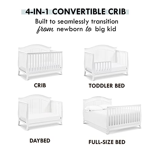 Davinci Emmett 4-In-1 Convertible Crib In White, Greenguard Gold Certified #TOP4
