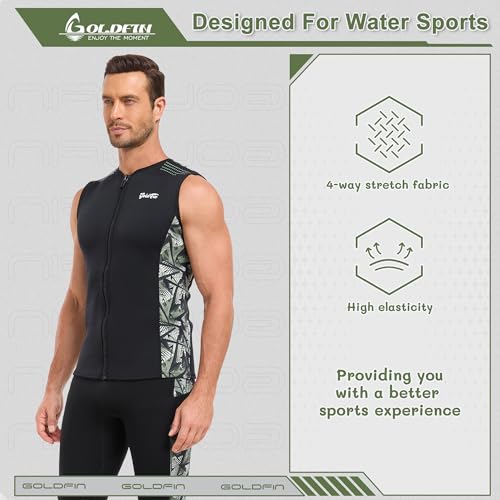 GoldFin Mens Wetsuit Vest 2mm Neoprene Wet Suits Tops miniatura 3