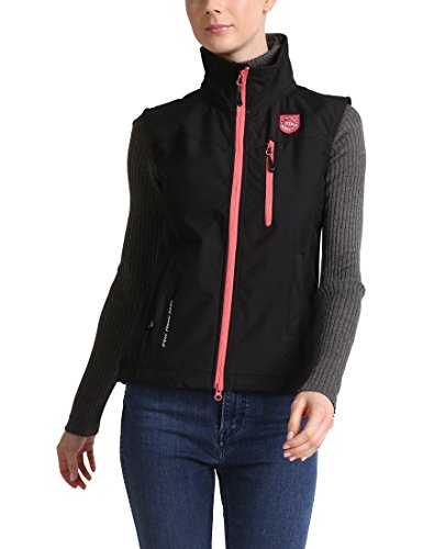 rts Piaffe Gilet Femme, Noir/Dubarry, FR : M (Taille Fabricant : M)