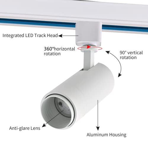 Ajbvp AJ-001 5Cct Led Track Lighting Heads 12W Dimmable,Zoomable Beam15°/24°/36°/45°/60°,2700K/3000K/3500K/4000K/5000K,Single Circuit H Track Lighting Heads Ceiling Fixtures Art Lighting,White-4Pack thumb #3