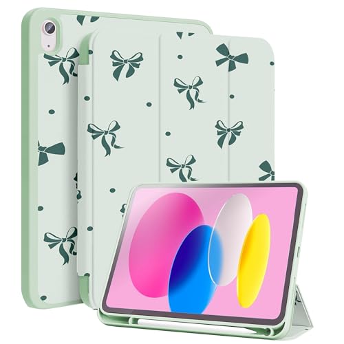 Coque iPad 11 verte anti-choc : range-stylet et support pliable