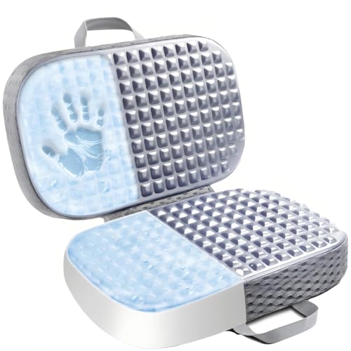 Rapid Cooling Travel Airplane Seat Cushion for Long Flights, Waterproof Stadium Portable Memory Foam Seat Cushion for Kayaking, Camping, Bleachers, Car, Folding Chair Pads for Tailbone Sciatica Pain
