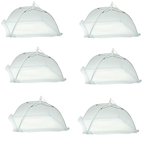 6-Pack Mr. Bar-B-Q 17” x 17” Large Pop up Mesh Food Tents Set Umbrella Covers Picnics