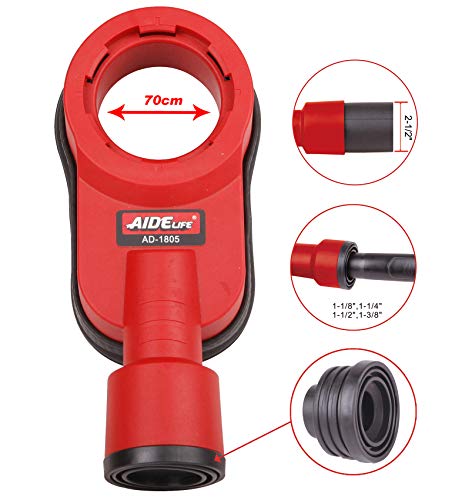 Aidelife Rotary hammer dust collection attachment,Universal Dust shroud for drilling