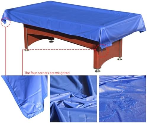 Black Billiard Pool Table Cover Indoor/Outdoor Protection, Machine Washable, Patio Table Cover for Pool Table