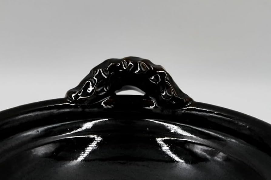 土楽窯　土鍋　黒鍋蓋付き土楽窯　黒鍋　 大 土楽窯｜土鍋 口付黒鍋 - graf(グラフ) | キナリノモール