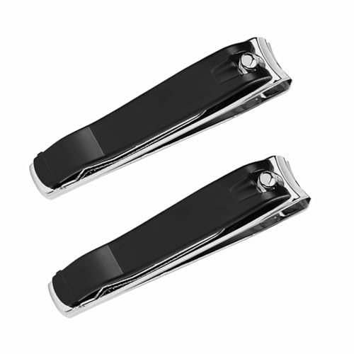 GYQUL Large Stainless Steel Nail Clipper Set with Built-in Metal File, Fingernail and Toenail...
