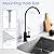 Poyde Lead-Free RO Faucet Single Handle Drinking Water Faucet for Kitchen Sink Water Purifier Faucet for Non-Air Gap Reverse Osmosis Water Filter System 304 Stainless Steel (Black)