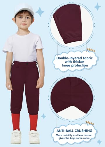 Image of MIVEI 2T 3T 4T 5T to 16Years Toddler Baseball Pants Youth Boys Tball Pants