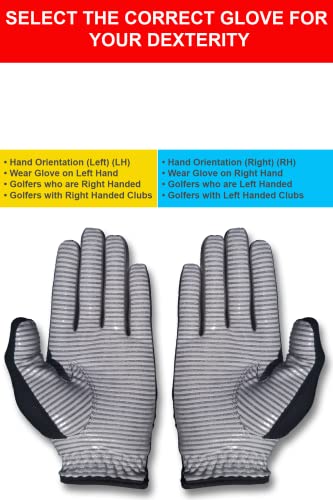 Caddydaddy Claw Golf Glove For Men - Breathable, Long Lasting Golf Glove (Black, Med, Left) #TOP6