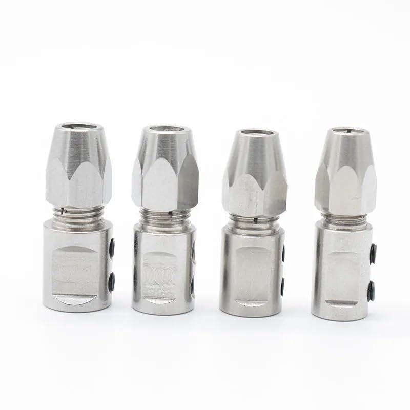 BrewJa Rc Boat Flexible Coupling Stainless Soft Shaft Lock 5x3.18/5x3.8/5x4/5x4.76mm Flex Collet Coupler for 5mm Motor Shaft (Color : 5x3.8mm)