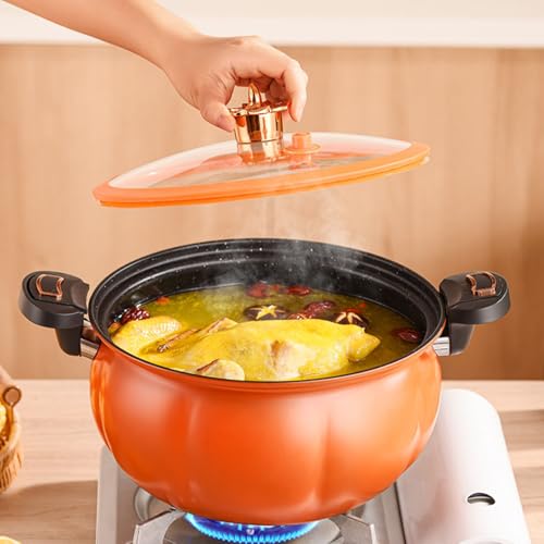 Olla a presión de hierro refinado 8 L color naranja miniatura 7