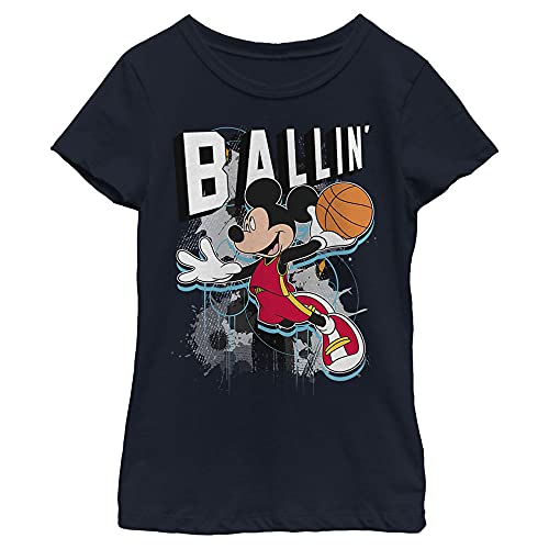 Tee-shirt Disney Mickey de qualité supérieure avec col rond fille