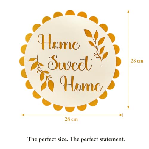 Image of Sehaz Artworks Home Sweet Home Wall Decor Items for Living Room 28x28 CM