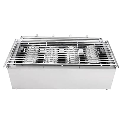 Tischgrill mit 4 Gasbrennern - Portable Gasgrill Kompakt Edelstahl BBQ-Gasgrill – Bild 5