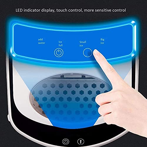Fabricadora de cubos de hielo, cubeta para hielo de escritorio, máquina pequeña de hielo automática con tanque de agua grande de 2,2 L y limpieza automática, para uso doméstico miniatura 6