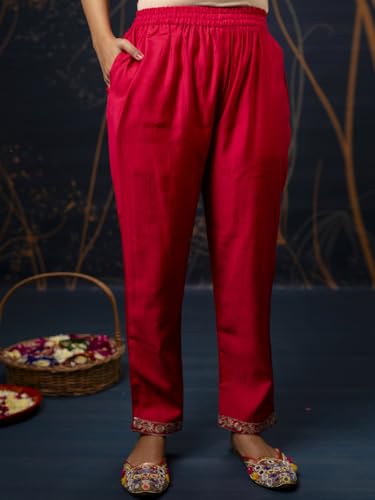 Image of VredeVogel Kurta Set with Dupatta | Embroidered Viscose Rayon Kurta Pant Set for Women | Women's Ethnic Casual Kurti Set