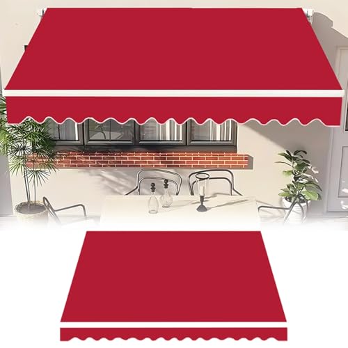 Générique Tissu De Remplacement pour Auvent en Polyester avec Volant, Tissu De Rechange pour Store Banne Rétractable Toile D'Auvent pour Terrasse Extérieur...