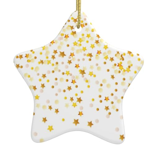 Decoración de árbol de Navidad con diseño de estrellas y lunares de ensueño esparcidos para colgar en el hogar, oficina, adornos de Navidad en forma de estrella