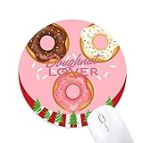 Drei westliche Desserts Essen rund um Gummi Maus Pad Weihnachtsdekoration