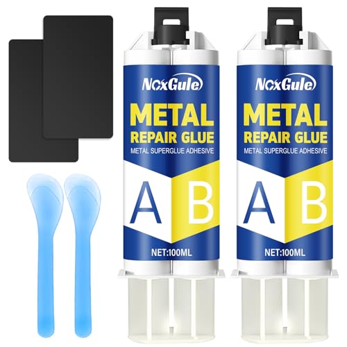 NoxGule 200ml Soudure a Froid, Colle Metal Extra Forte, Soudure a Froid Metal, Colle Metal pour Réparer les Trous Fissures Dans le Métal, L'acier Inoxydable Tuyaux...