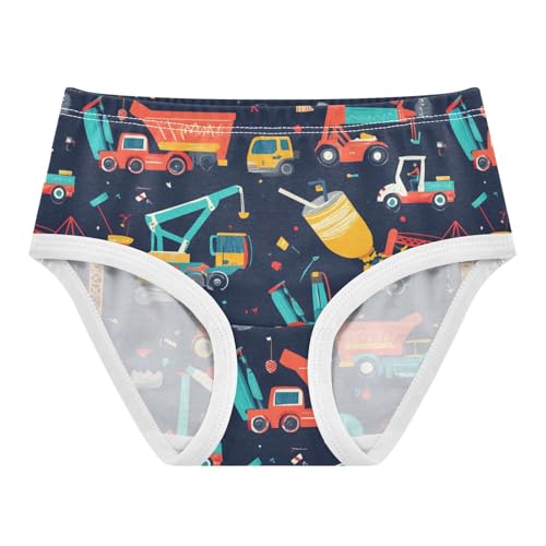 Wusikd Construction Trucks Girls' Underwear Cotton Cranes Girls Briefs Soft Toddler Underwear 2T