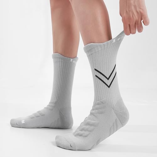 Image of LeaderKing 2 Or 4 Pairs Of Men's Breathable Buffer Running Socks 3d Non-Slip Sports Socks Moisture-Wicking Hiking Socks