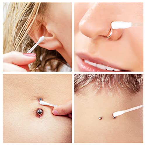 OPOVE Piercings Aftercare Sterile Saline Swabs for Cleansing and