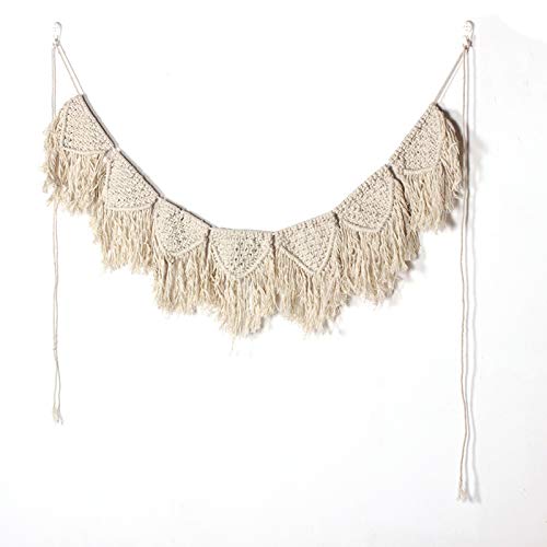HA-hair Makramee Wandbehang Wandteppich, Boho Baumwolle Handgemachte Makramee Hintergrund Wanddekoration Für Hochzeitswohnung Wohnzimmer Schlafzimmer Galerie Cover